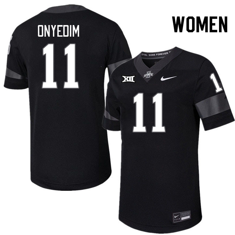 Women #11 Tyler Onyedim Iowa State Cyclones College Football Jerseys Stitched-Black